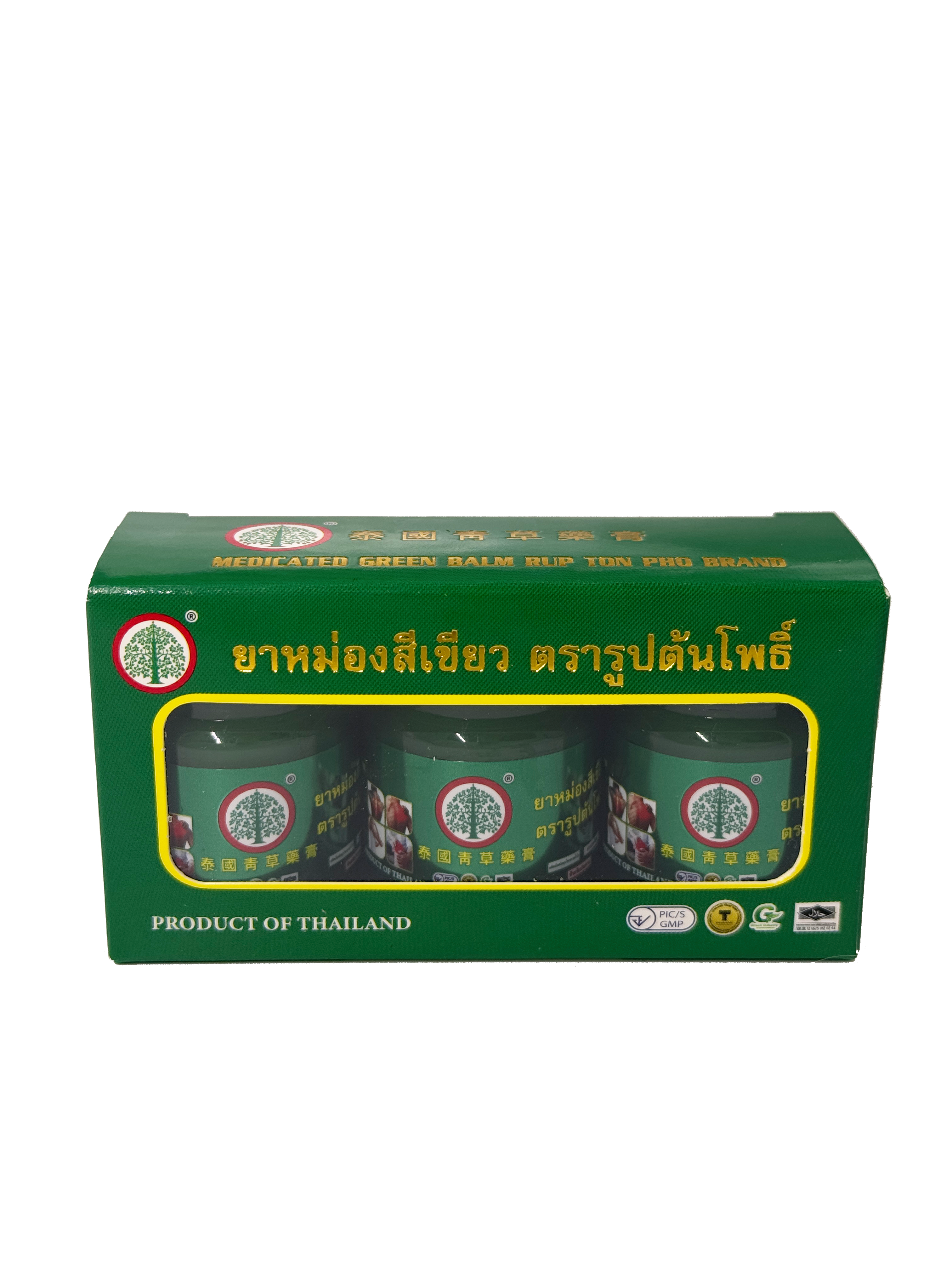 ยาหม่องเขียว รูปต้นโพธิ์  15 กรัม